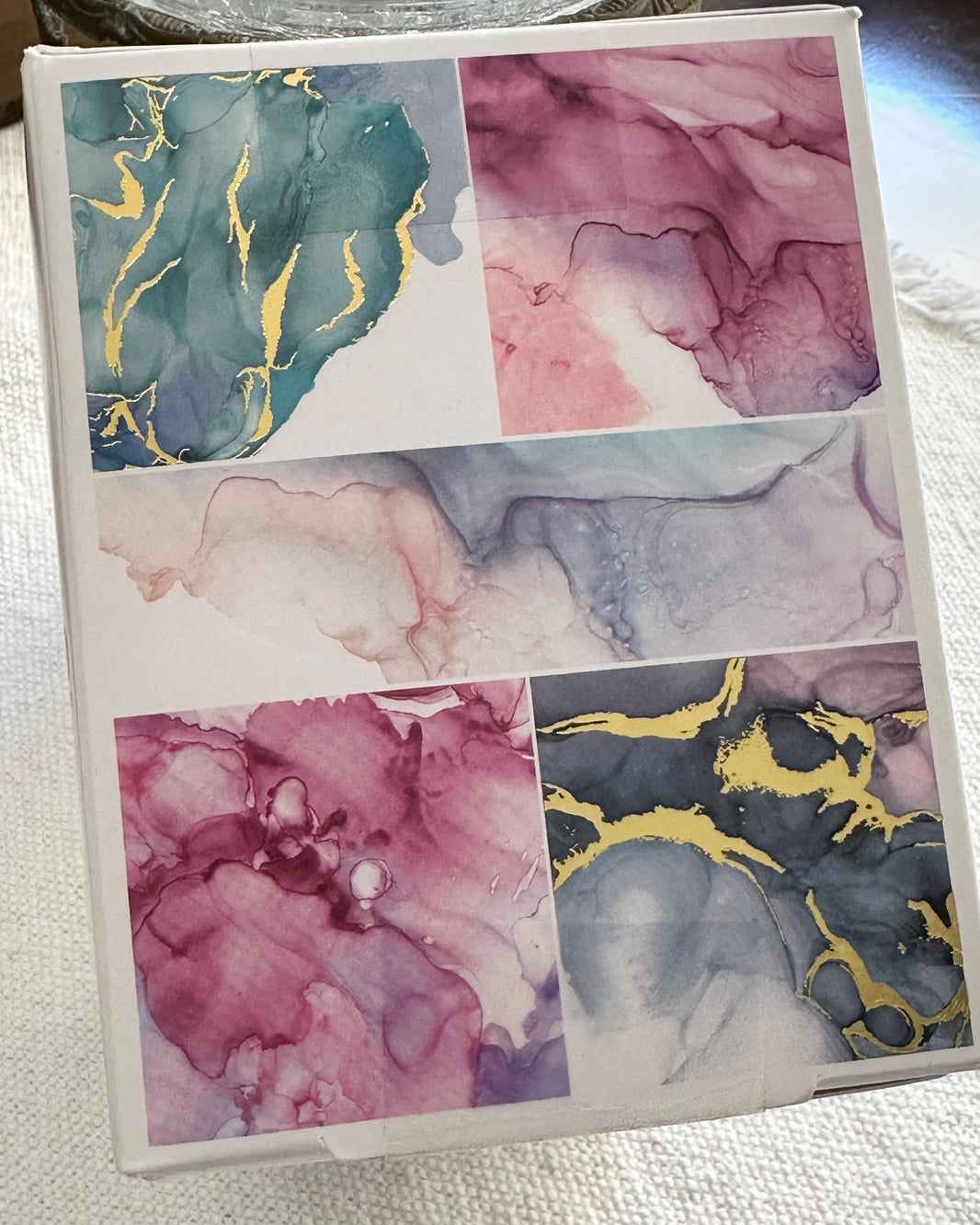 Marble Lilac Note Cards - The Paper Studio - 50 Cards with Envelopes