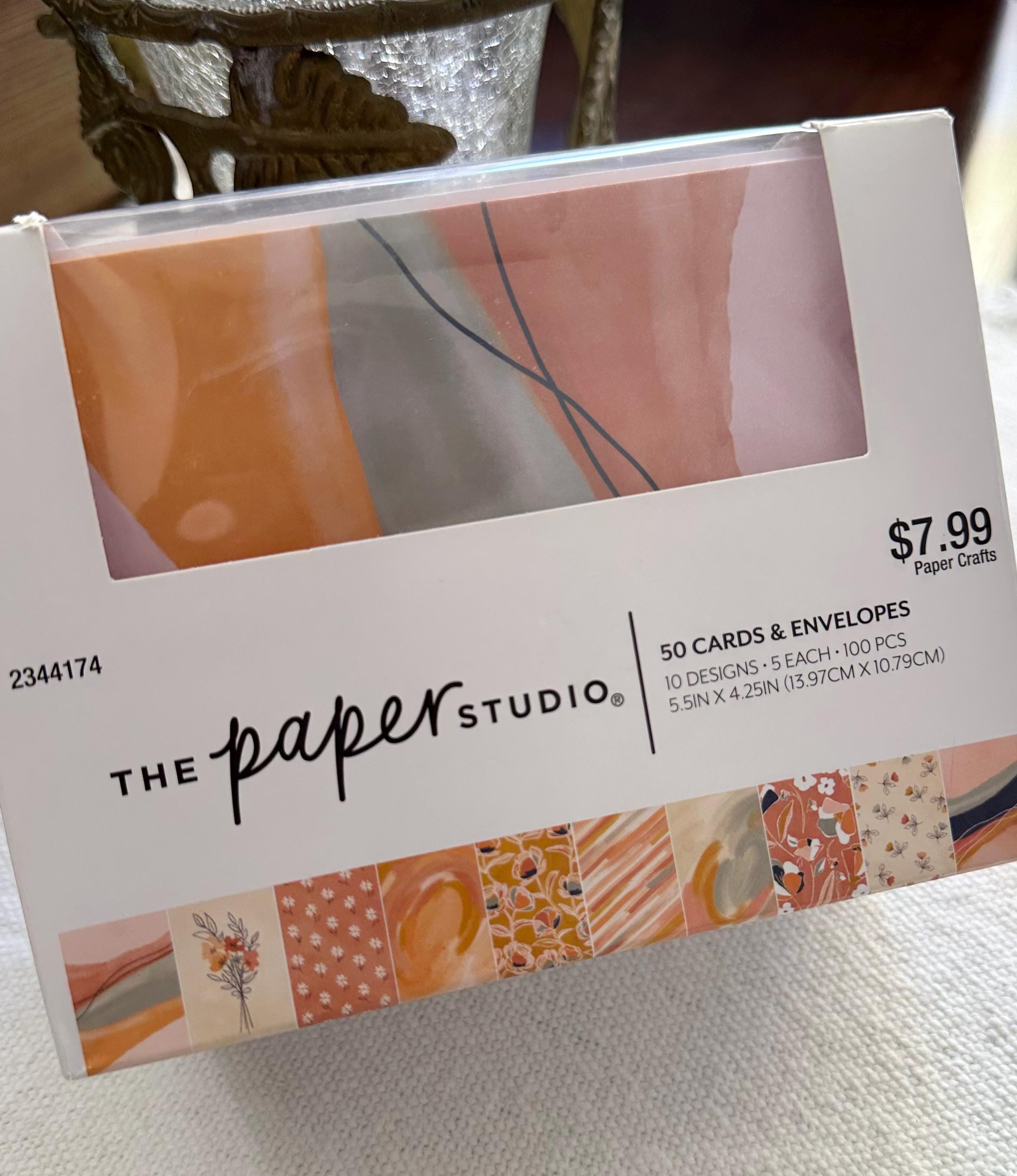 Peach Marble Note Cards: 50 Cards with Envelopes