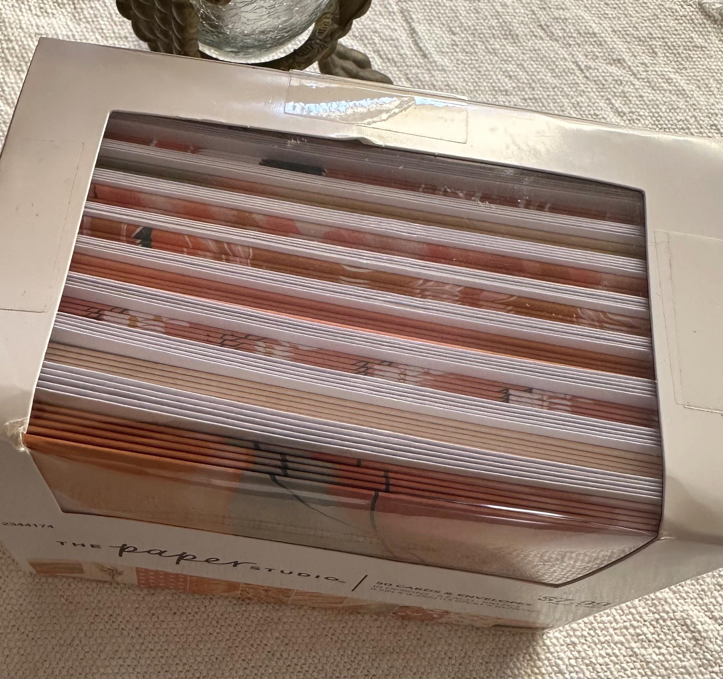 Peach Marble Note Cards: 50 Cards with Envelopes