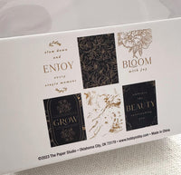 Black & Gold Note Cards - Paper Studio - 24 Cards with Envelopes