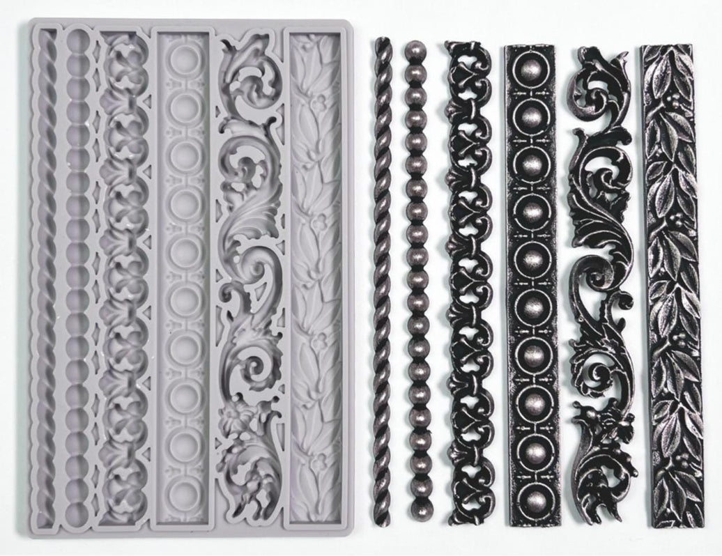 Decoupage Queen Border Mold - Silicone Mold, DIY Crafts, DYI, Casting Mold, Chic Border Mold, Candy Mold, Wood Frame Mold Borders, Chic Mold