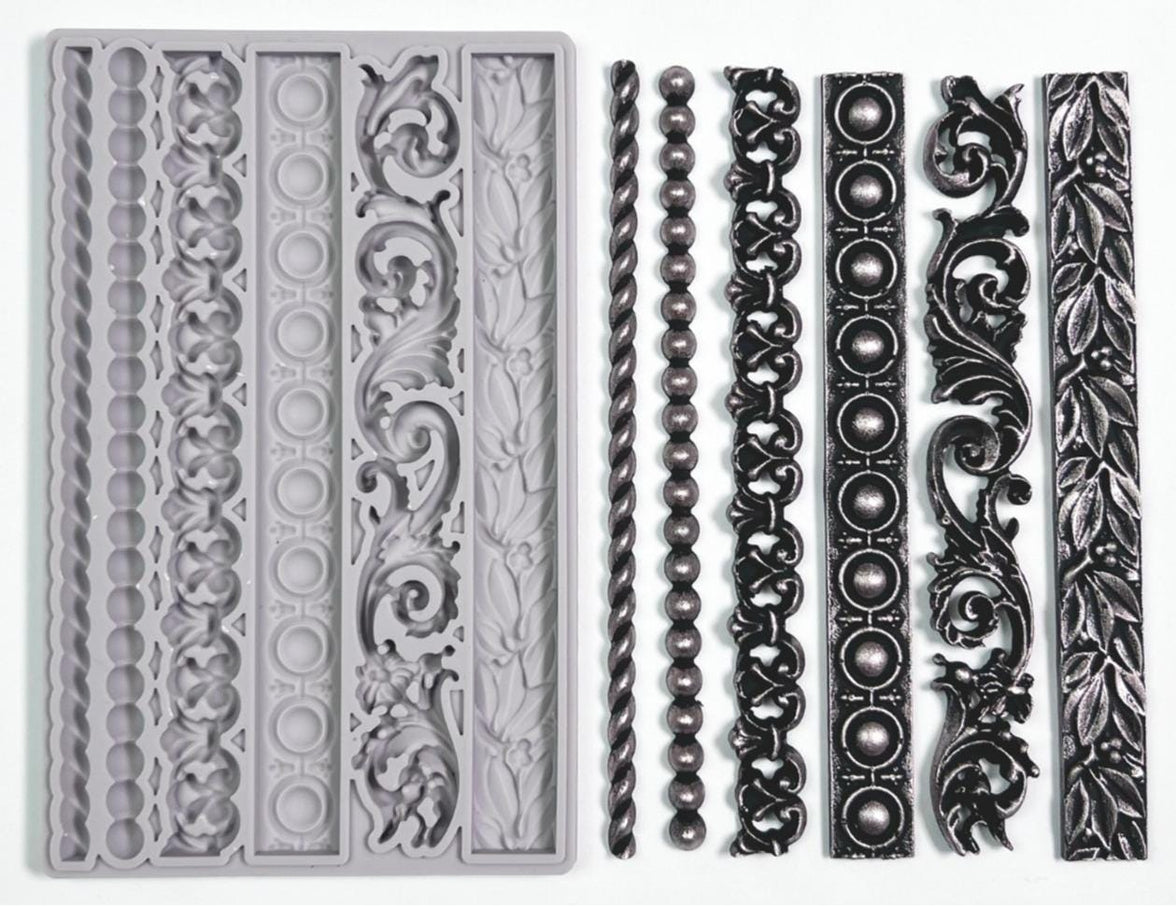 Decoupage Queen Border Mold - Silicone Mold, DIY Crafts, DYI, Casting Mold, Chic Border Mold, Candy Mold, Wood Frame Mold Borders, Chic Mold