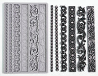 Decoupage Queen Border Mold - Silicone Mold, DIY Crafts, DYI, Casting Mold, Chic Border Mold, Candy Mold, Wood Frame Mold Borders, Chic Mold