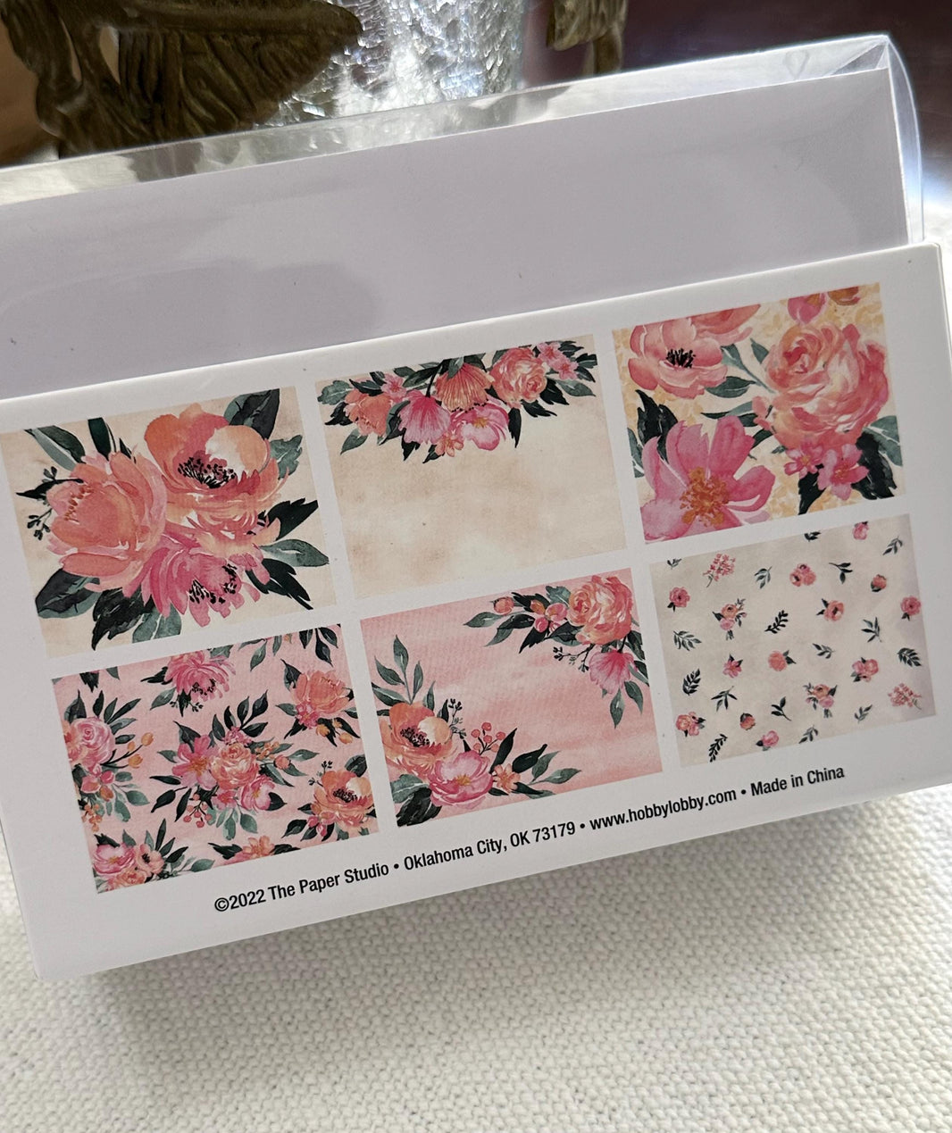 Floral Note Cards - Peach & Pink - 24pk with Envelopes