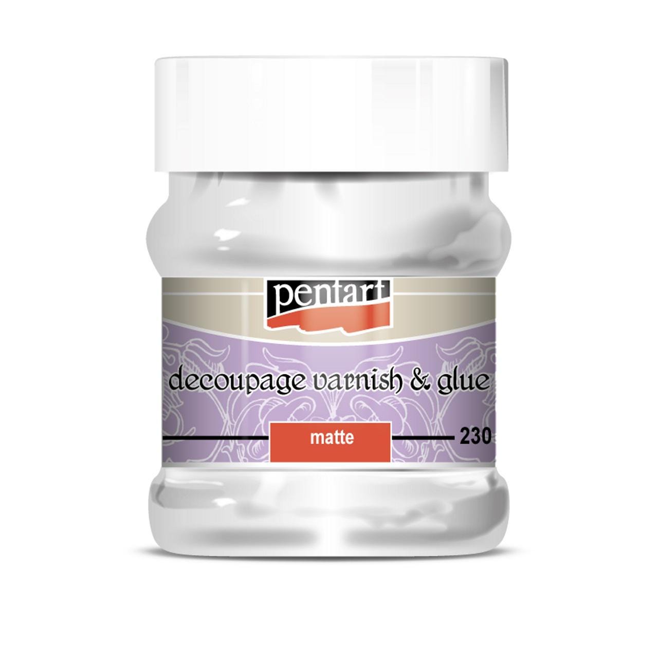 Pentart Decoupage Glue & Varnish - Matte, Water Resistant (7.8 fl oz)