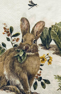 Bunny Decoupage Napkins: Rabbit Designs, Spring Tissue Paper (3-Piece Pack)