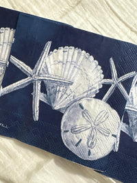 Sand Dollar Beach Napkins: Nautical Decoupage Paper (3pc 10x10 inches)