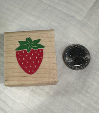 Strawberry Stamp - Card Making Stamps, Scrapbooking, Gift Tags, Wood Stamp, Rubber Stamp, Strawberry Fruit Stamp, Fruit, Gift Tag Making