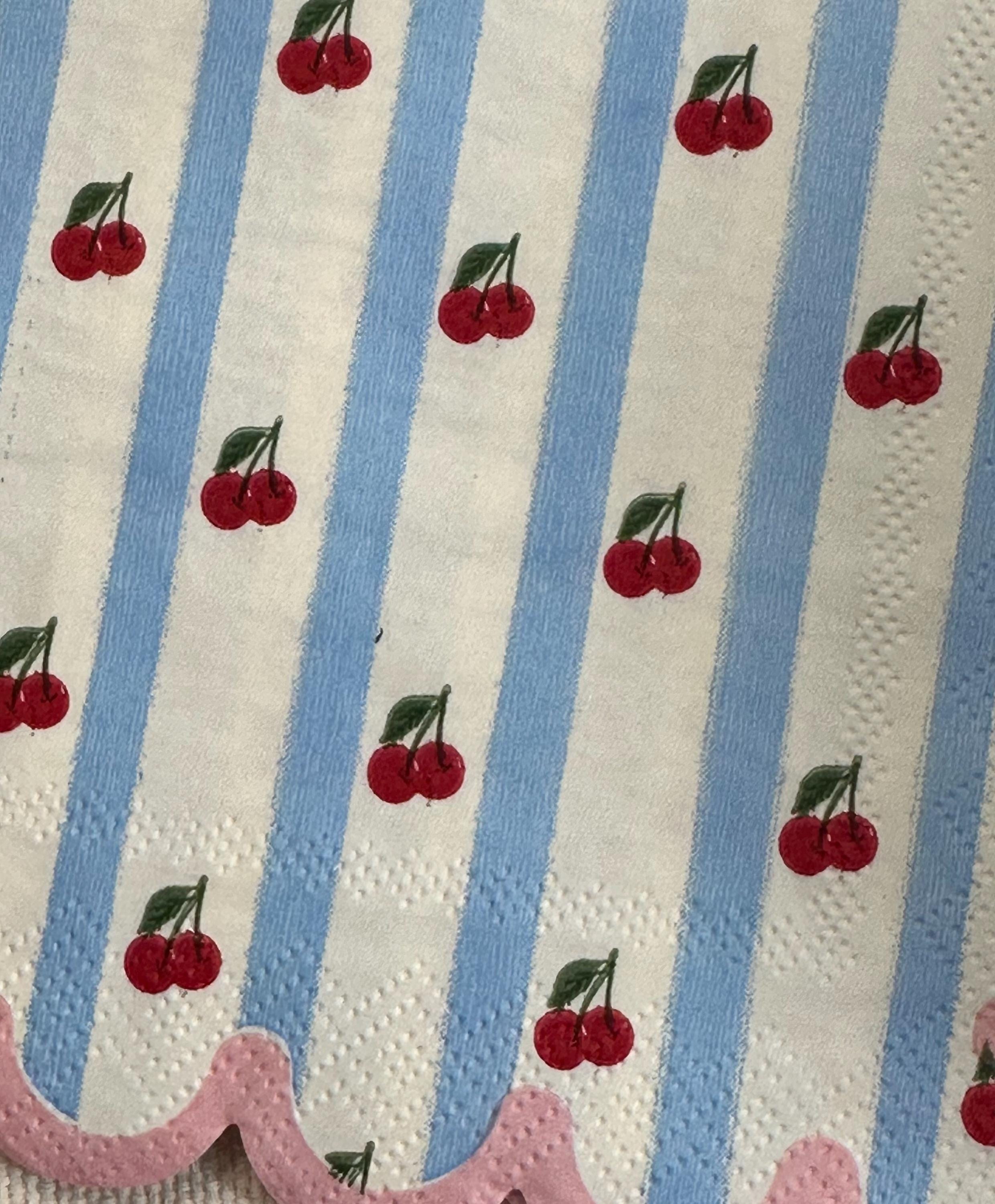 Cherry Decoupage Napkins: Red Cherries, Fun Art Crafts