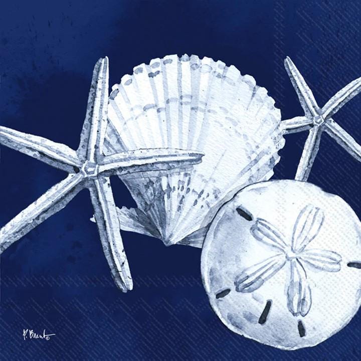 Sand Dollar Beach Napkins: Nautical Decoupage Paper (3pc 10x10 inches)