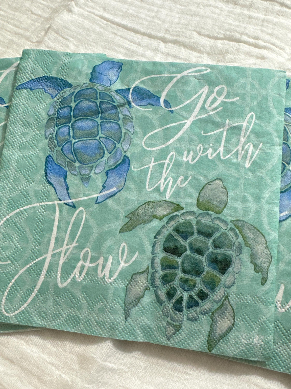 Sea Turtle Napkins, Go With The Flow, Decoupage Napkins, Ocean Paper Napkin, Beverage Napkins, Decoupage Supplies, Beach Weddings