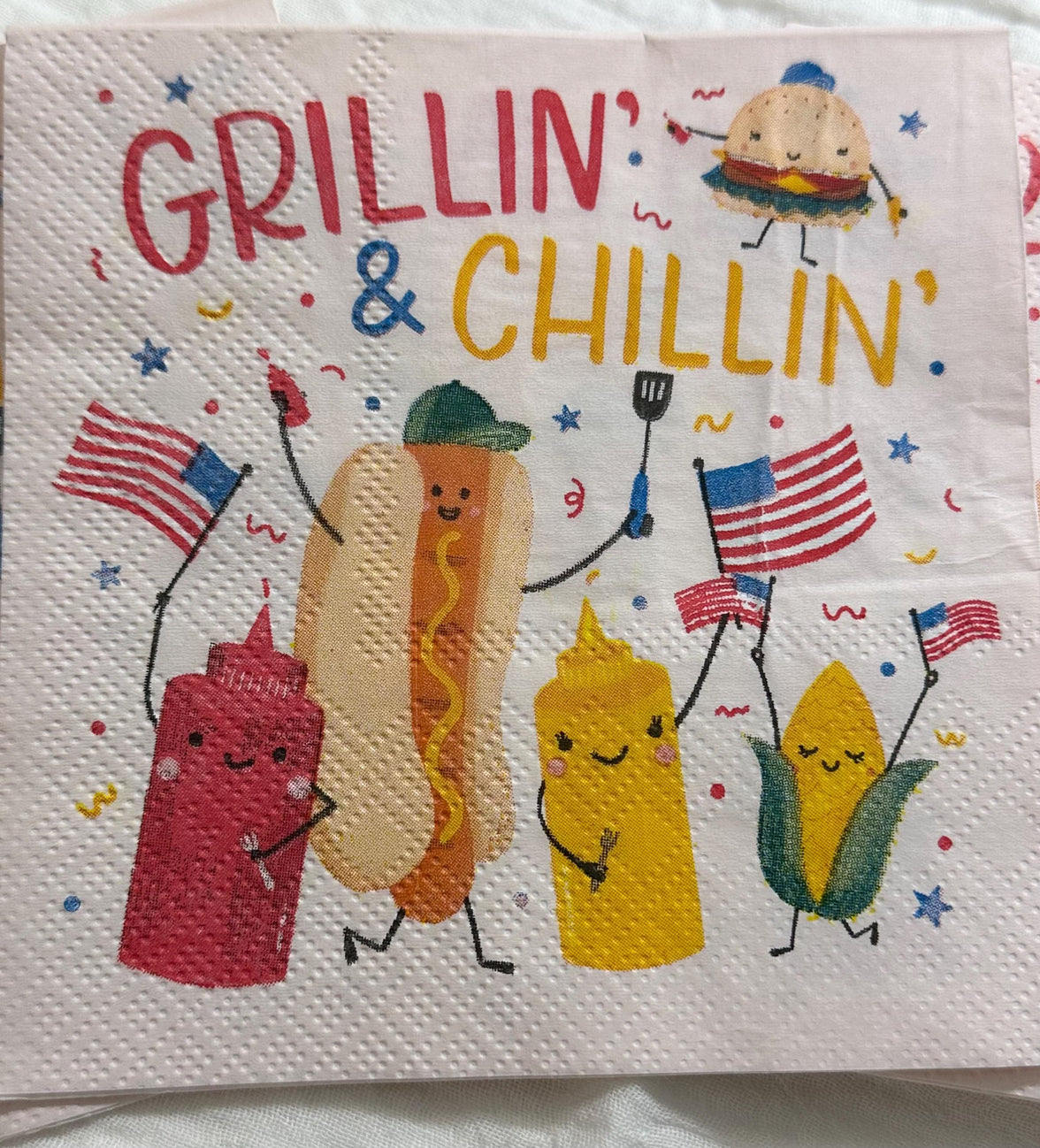 BBQ Grillin' and Chillin' Decoupage Napkins: 3pc Backyard Party