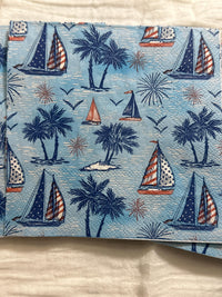 Decoupage Napkins, Sailboat Paper, Patriotic Napkins, Red, White and Blue Napkins, Decoupage Napkin, July 4th, Fourth of July, Memorial Day