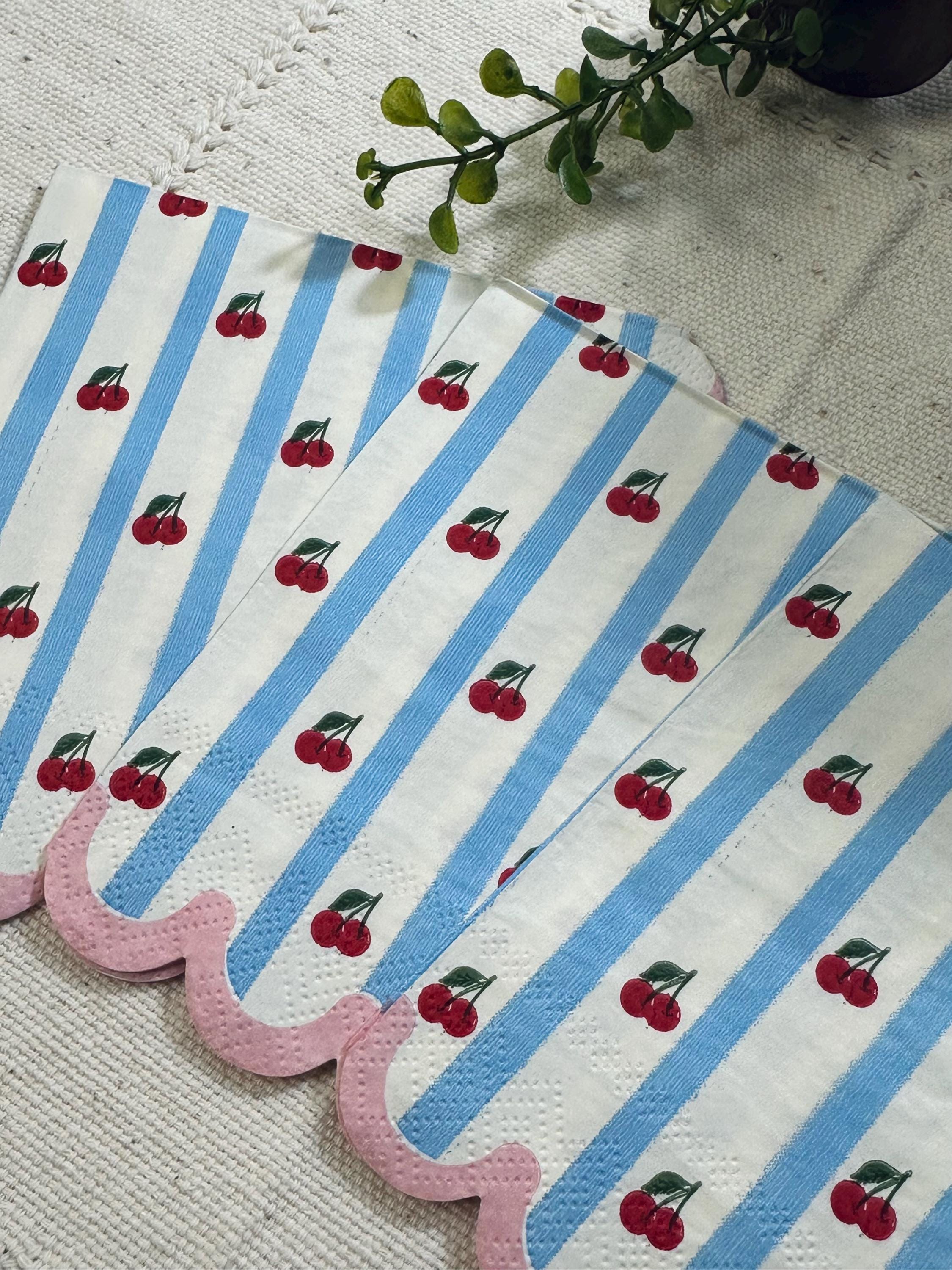 Cherry Decoupage Napkins: Red Cherries, Fun Art Crafts