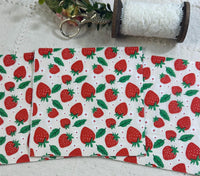 Strawberry Decoupage Napkins: Floral Paper Cocktail Napkins (5x5 inch, 3-Piece Pack)