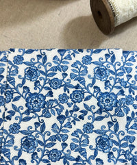 Blue Floral Decoupage Napkins: Bridal Shower Beverage Paper (3pc)