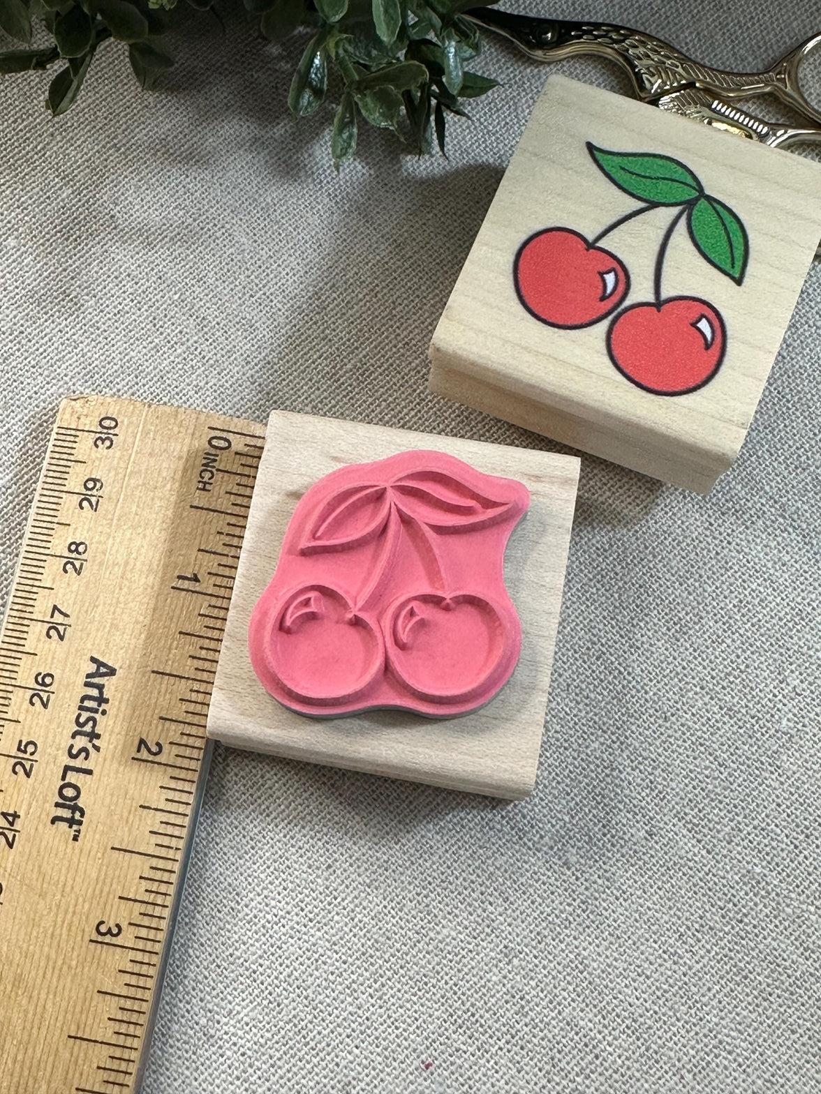 Cherry Rubber Stamp: Wood Mounted, Card Making, Scrapbooking