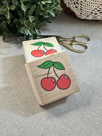 Cherry Rubber Stamp: Wood Mounted, Card Making, Scrapbooking