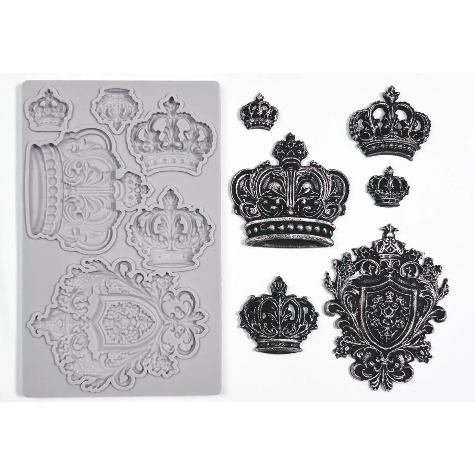 Queen Crown Silicone Mold: Decoupage, Resin Molds, DIY Crafts, Candy Mold, Upcycling Tools, Molds for Resin, Frame Molds, Bottle Art Designs