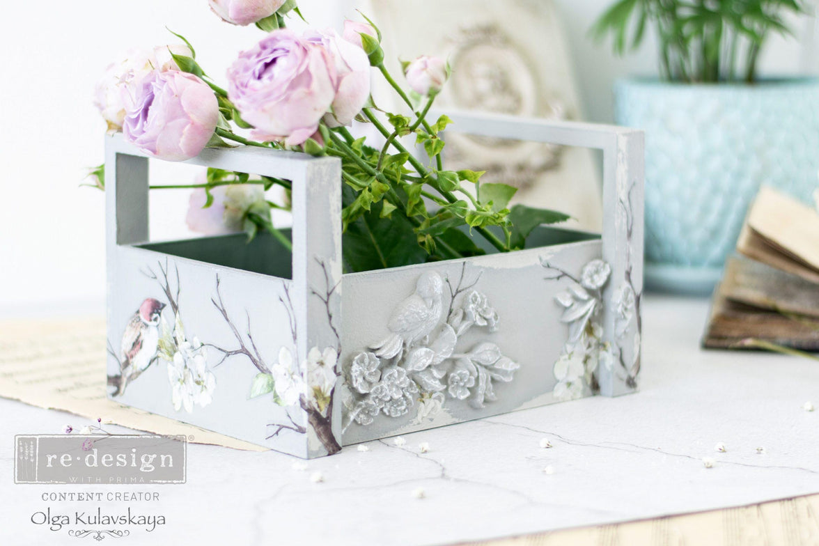 Bird Silicone Mold - Aviary Re-Design with Prima - DIY Crafts, Candy Mold, Upcycling Tools, Molds for Resin, Frame Molds, Bottle Art Designs