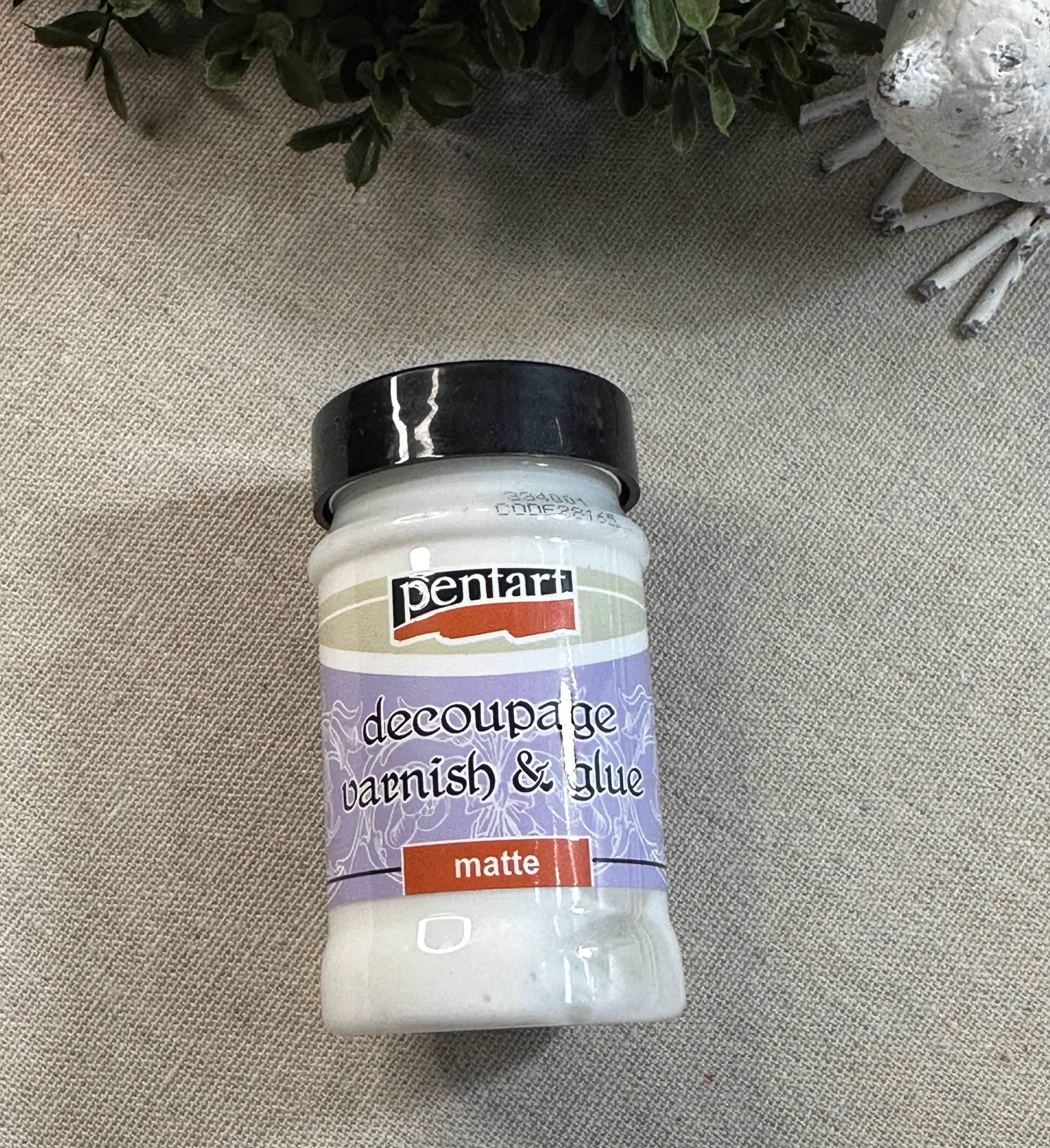 Pentart Decoupage Glue & Varnish: Clear Matte, Water Resistant (100ml)