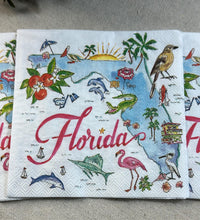 Decoupage Napkins, Florida Napkin, State of Florida Paper, Florida State Themed Napkins, Craft Napkins, Party Napkins, Shell Making Napkins