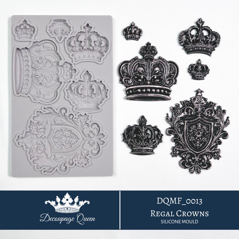 Queen Crown Silicone Mold: Decoupage, Resin Molds, DIY Crafts, Candy Mold, Upcycling Tools, Molds for Resin, Frame Molds, Bottle Art Designs