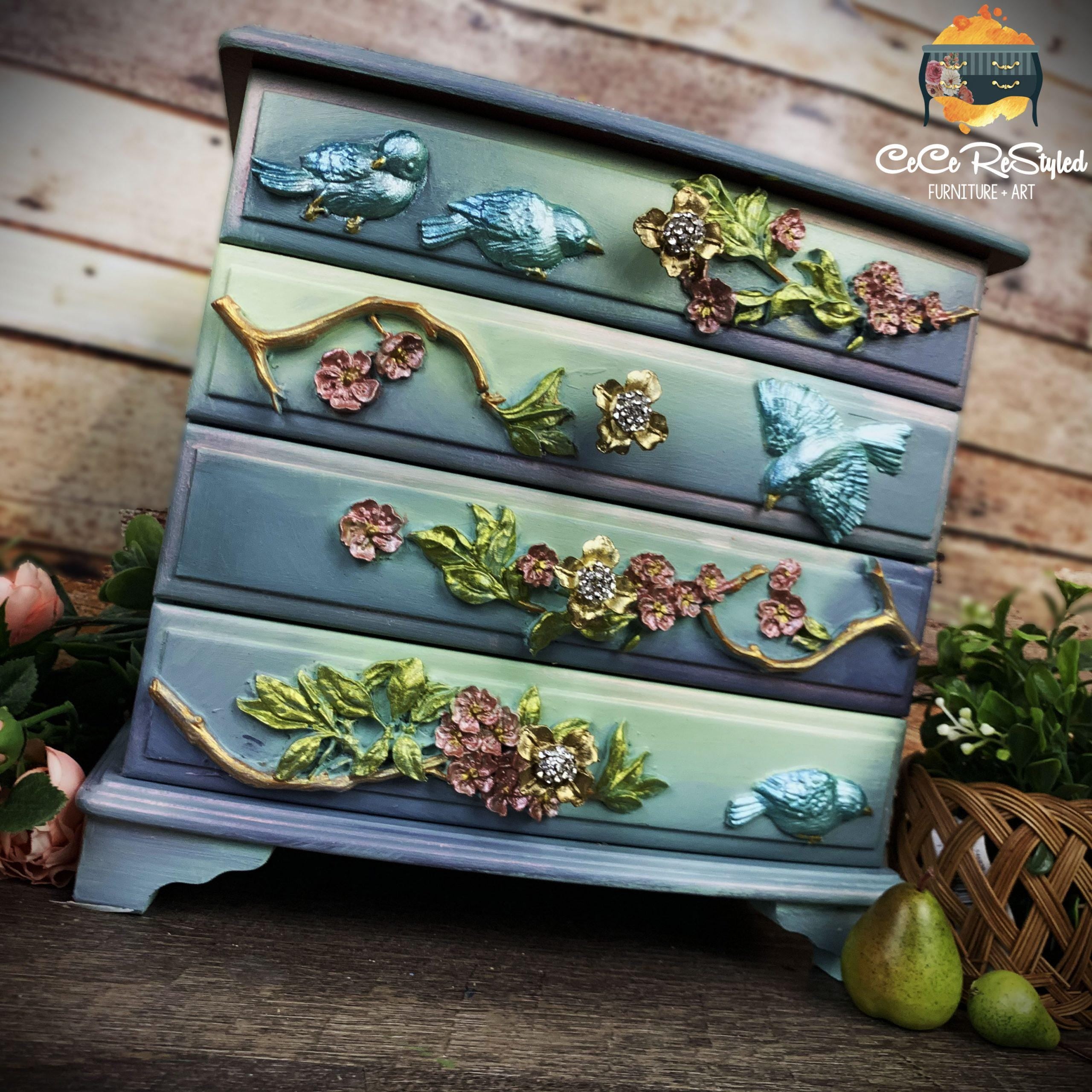 Bird Silicone Mold - Aviary Re-Design with Prima - DIY Crafts, Candy Mold, Upcycling Tools, Molds for Resin, Frame Molds, Bottle Art Designs