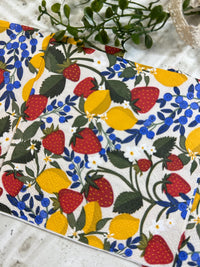 Lemon & Strawberry Decoupage Napkins: Fruit Craft Paper (5x5 inches, 3-Ply, 3 Pack)