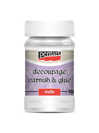 Pentart Decoupage Glue & Varnish: Clear Matte, Water Resistant (100ml)