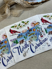 Decoupage Napkins, North Carolina Napkin, North Carolina State Paper, State Themed Napkins, Craft Napkins, Party Napkins, Shell Making Paper