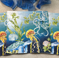 Octopus & Sea Creatures Paper Napkins, Decoupage Supplies (3pc)