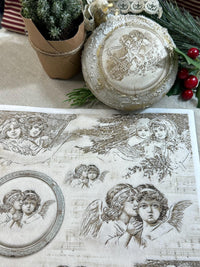 Rice Paper A4 - Cherub Rice Paper, Upcycling Paper, Ornament Rice Paper, Handmade Ornament Ideas, Junk Journaling, Vintage Style Paper