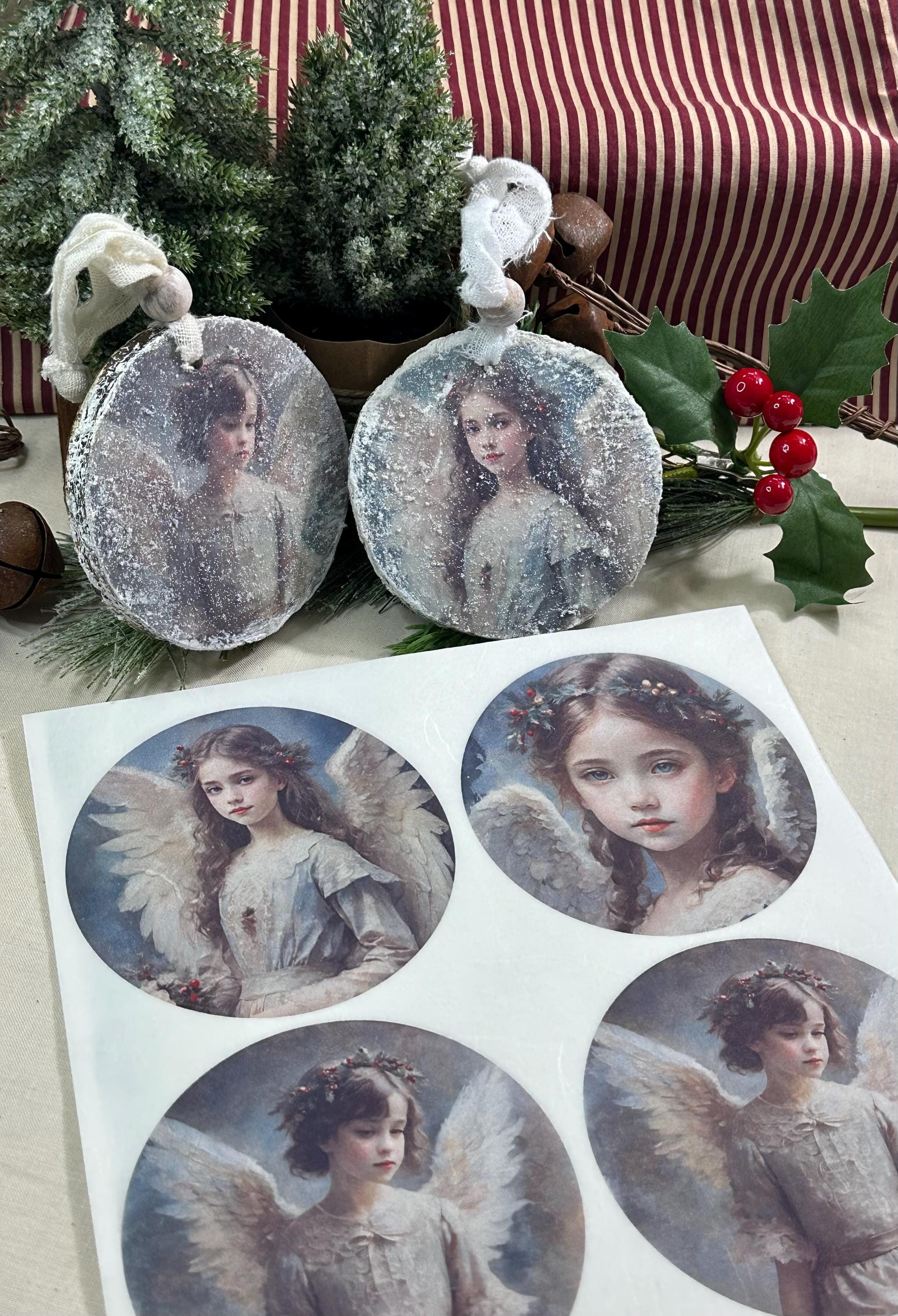 Angelic Ornament Rice Paper A4 - Christmas Decoupage Paper