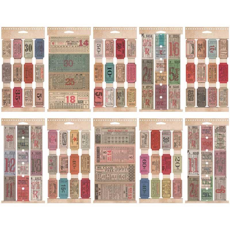 Tim Holtz Vintage Ticket Book: 104 Kraft Paper Designs