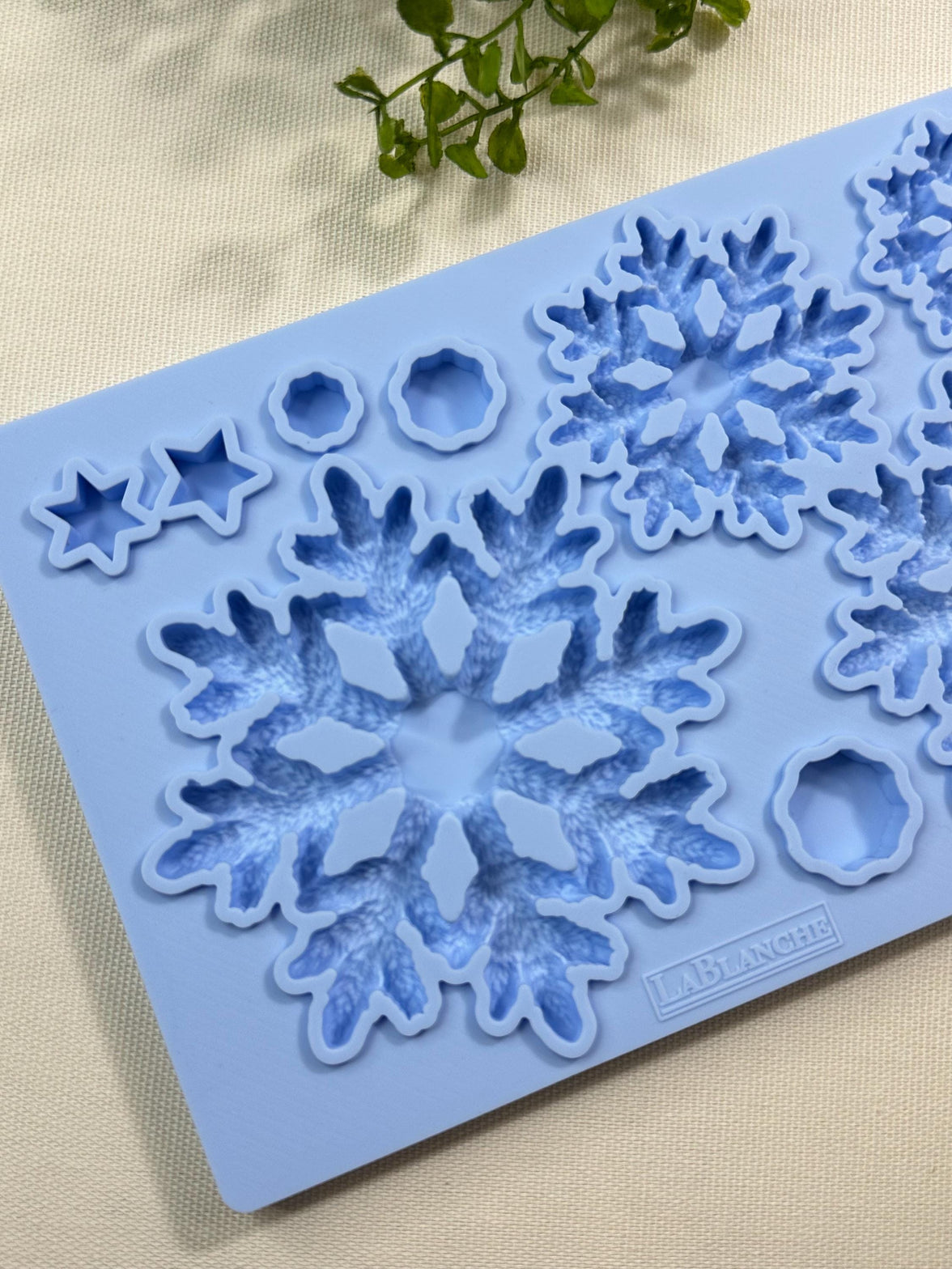 LaBlanche Christmas Tree Snowflake Silicone Mold - Food Safe, Casting, Upcycling Tools, Candy Molds, Crafting Molds, Resin Molds, Clay Mold