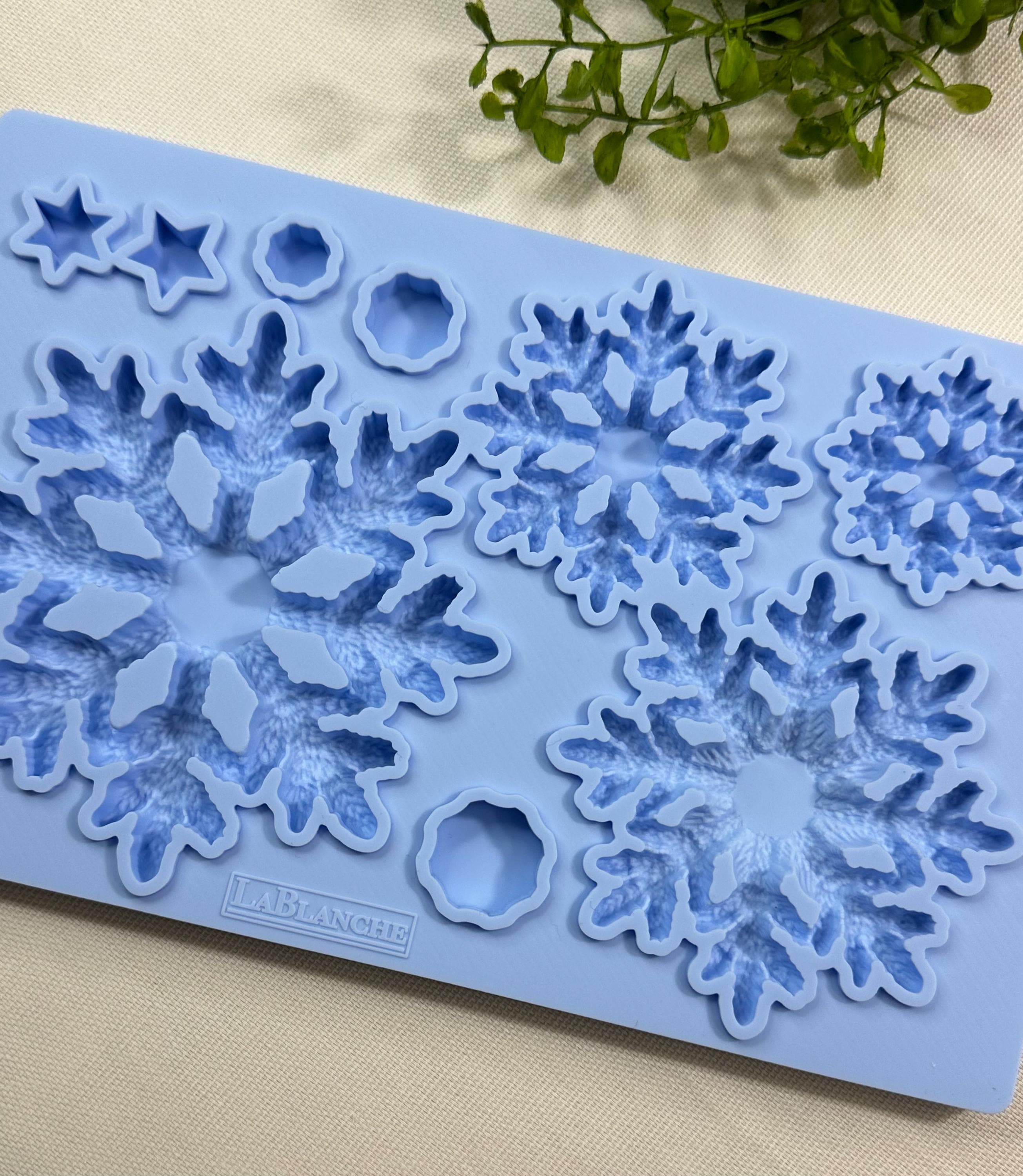 LaBlanche Christmas Tree Snowflake Silicone Mold - Food Safe, Casting, Upcycling Tools, Candy Molds, Crafting Molds, Resin Molds, Clay Mold