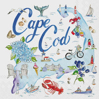 Decoupage Napkins, Cape Cod Napkin, Nantucket Paper, Lighthouse Paper, State Themed Napkins, Craft Napkins, Shell Making Paper