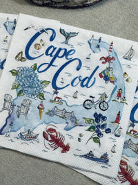 Decoupage Napkins, Cape Cod Napkin, Nantucket Paper, Lighthouse Paper, State Themed Napkins, Craft Napkins, Shell Making Paper