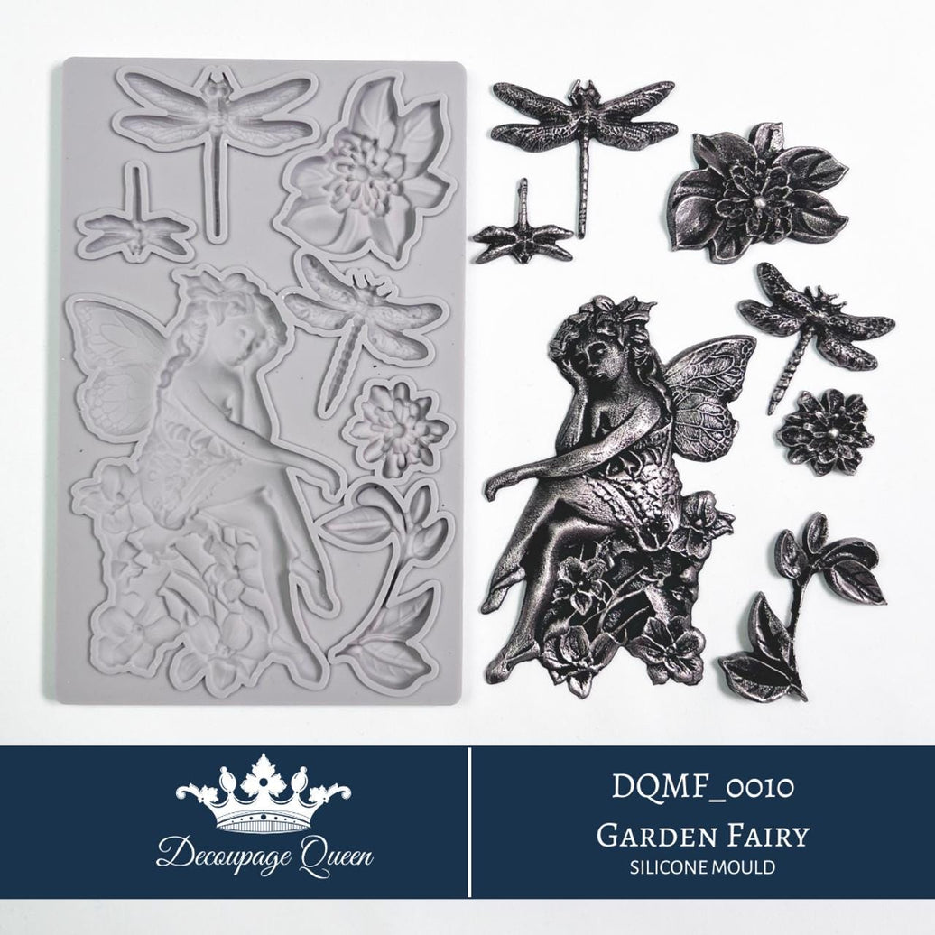 Decoupage Queen Fairy Silicone Mold: DIY Craft & Food Borders