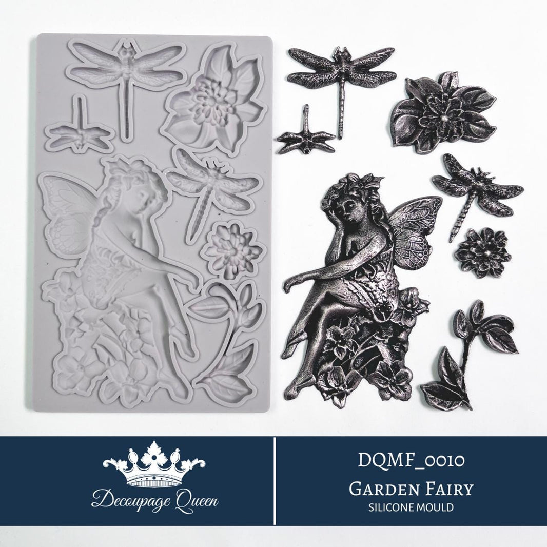 Decoupage Queen Fairy Silicone Mold: DIY Craft & Food Borders