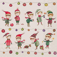 Christmas Elves Decoupage Napkins – Holiday Craft Paper, Decoupage Napkins, Christmas Paper, DIY Paper, Holiday Paper, Soap Making Paper