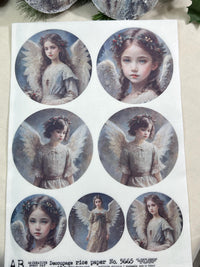 Angelic Ornament Rice Paper A4 - Christmas Decoupage Paper