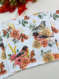 Autumn Bird Decoupage Napkins: Fall Thanksgiving Paper Crafts