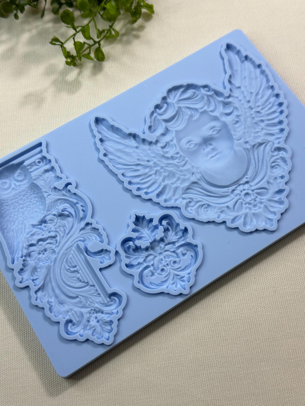 New LaBlanche Angel Mold - Silicone Molds, Owl Mold, Resin Mold, Casting Mold, Candy Molds, Food Safe, Chocolate Mold, Cheerub Mould, Clay