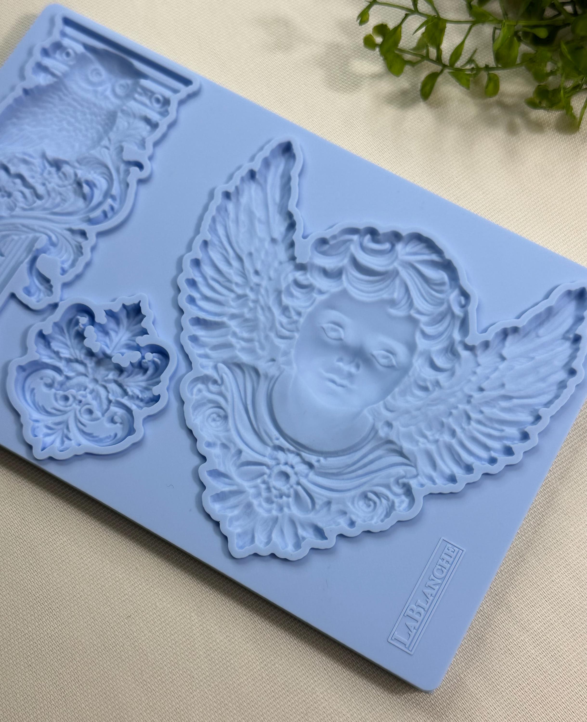 New LaBlanche Angel Mold - Silicone Molds, Owl Mold, Resin Mold, Casting Mold, Candy Molds, Food Safe, Chocolate Mold, Cheerub Mould, Clay