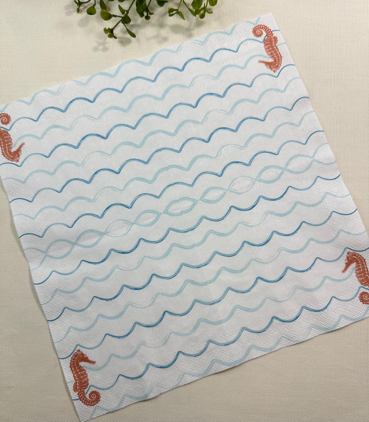 Seahorse Napkins, Beach Wave Napkins, Decoupage Napkins, Ocean Paper Napkin, Beverage Napkins, Decoupage Supplies, Beach Wedding Gift, Water