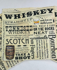 Whiskey Paper - Decoupage Whiskey Napkins, Tennesee Whiskey, Scotch Paper, Alcohol Napkins, Paper Crafting, Junk Journals, Shell Crafts
