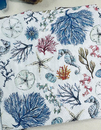 Coastal Napkins, Sea Life Paper, Decoupage Napkins, Ocean Paper Napkin, Beverage Napkins, Decoupage Supplies, Marine Life, Candle Wrap