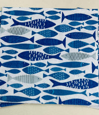 Fish Napkins - School Of Fish, Ocean Napkins, Fishing Paper, Decoupage Paper, DIY Supplies, Ocean Themed Paper, Coastal Napkins, Shel Crafts